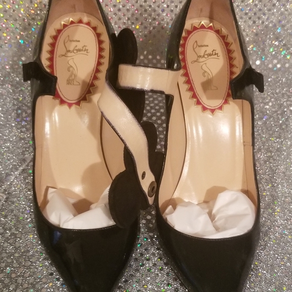 20th Anniversary Louboutins Black Pensee 100 mm sz 38.5 Complete Original Set - Picture 8 of 16